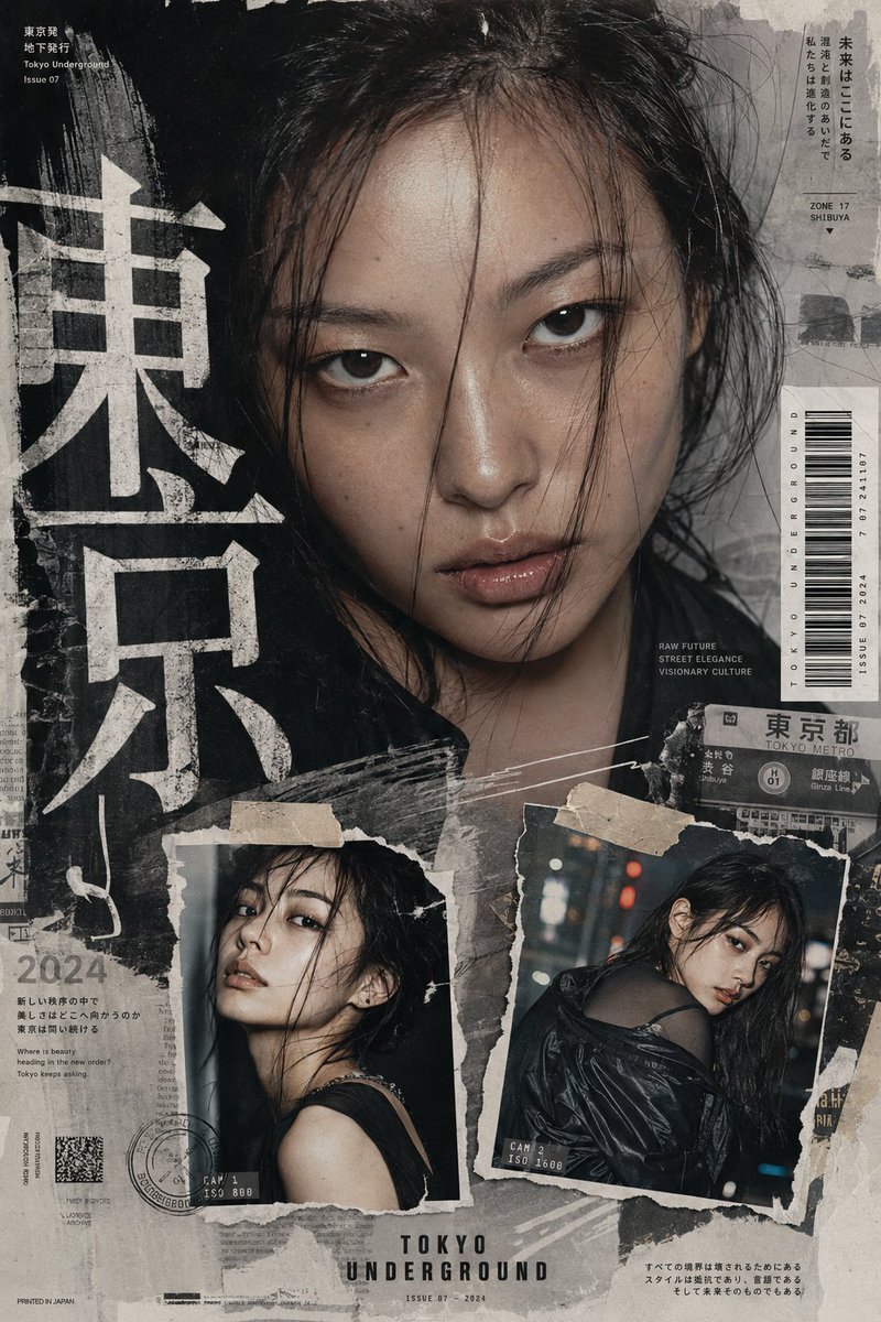 Avant-Garde Tokyo Fashion Zine Poster — example output