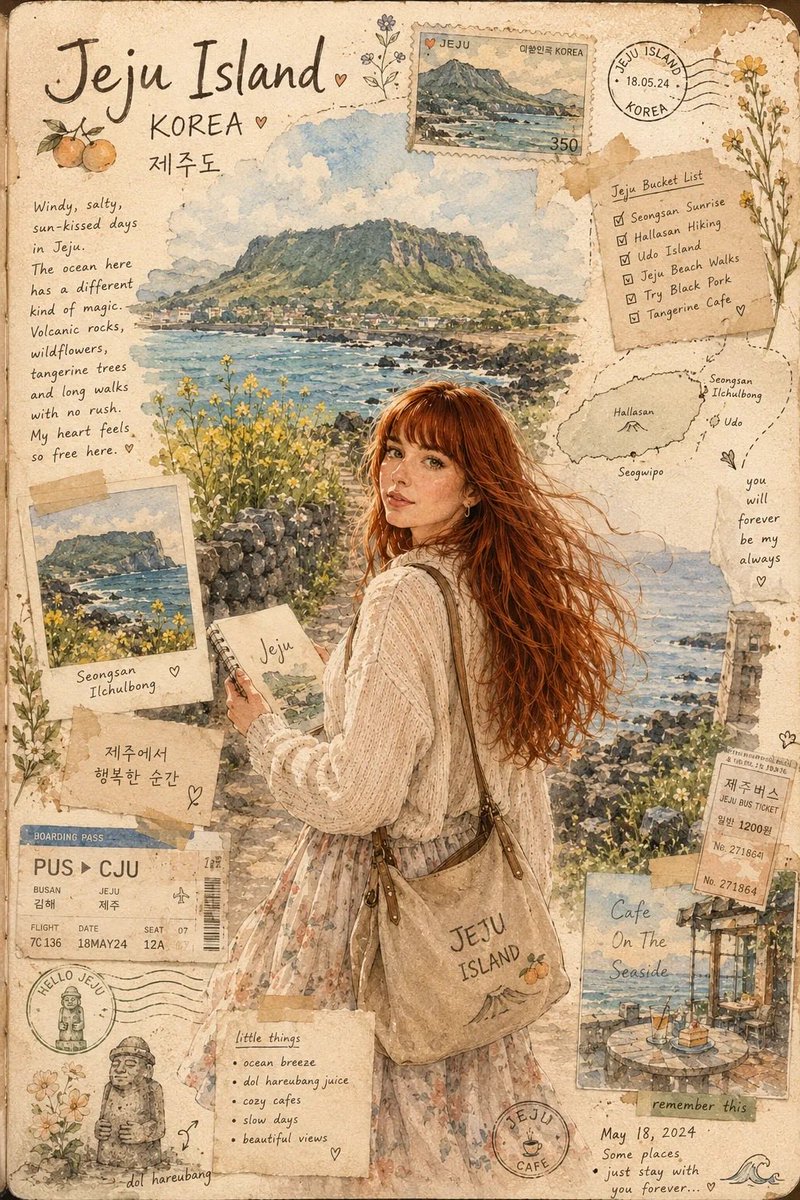 Busan Travel Journal Illustration — example output