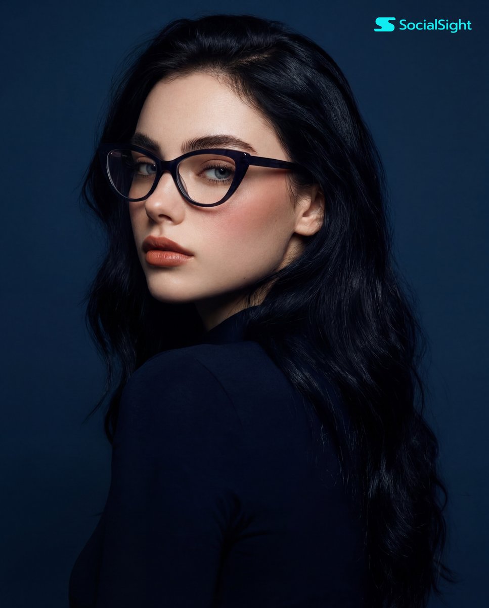 Cat-Eye Glasses Fashion Portrait — example output