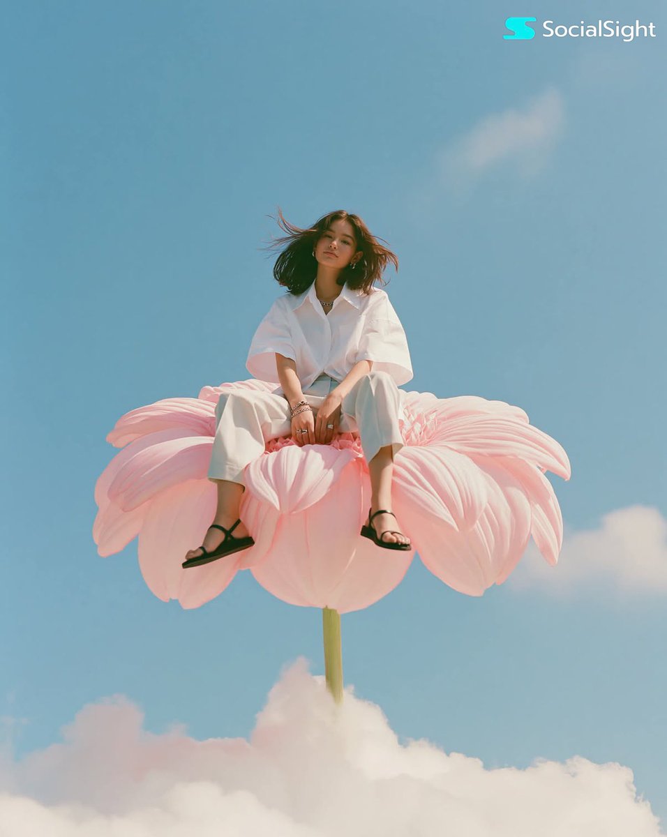 Cloud-bloom Editorial Portrait — example output