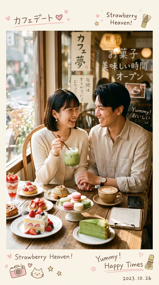 Cozy Cafe Editorial Portrait — example output