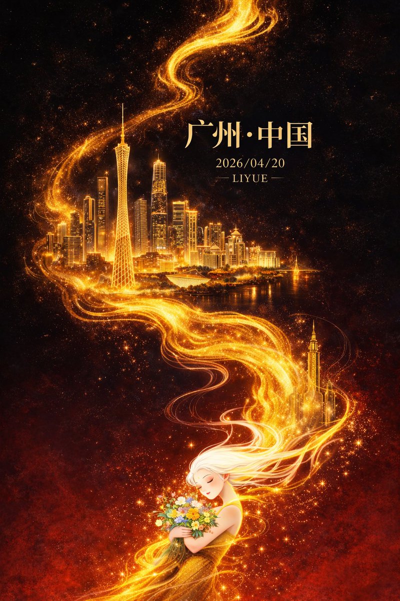 Dark-fantasy Guangzhou City Poster — example output