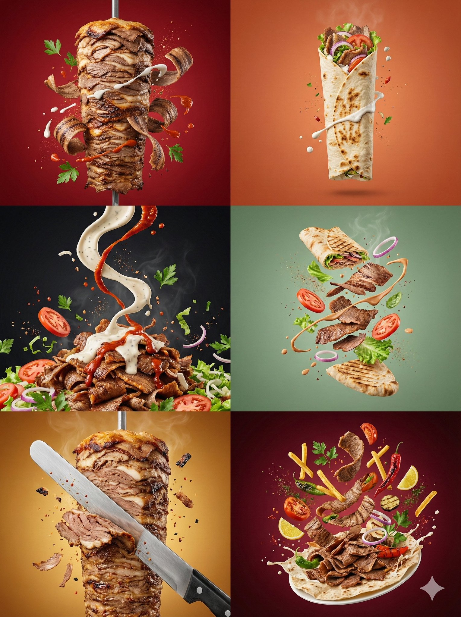 Döner Commercial Food Photography Set — example output