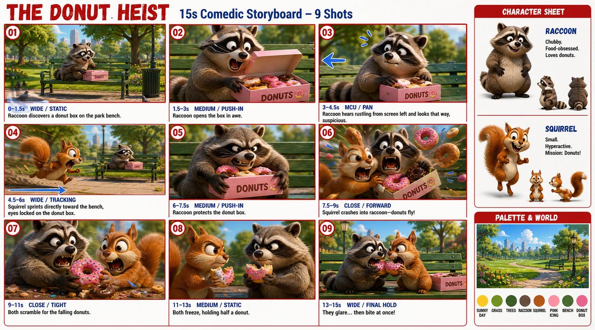 Heist Storyboard Sheet — example output