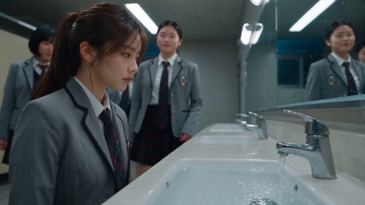 Dramatic School Bathroom Water Fight — example output