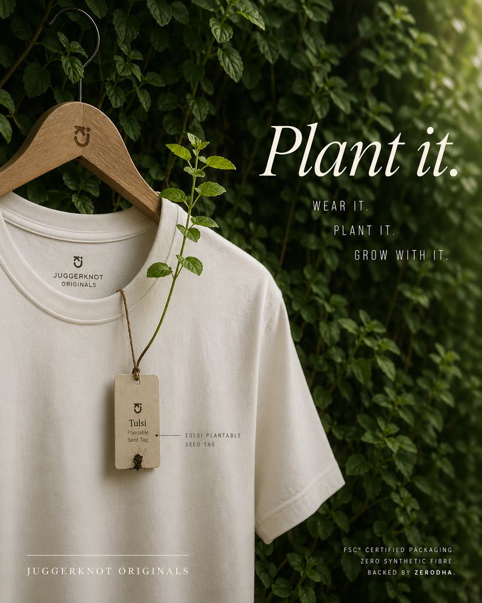 Sustainable T-Shirt Plantable Tag Ad — example output