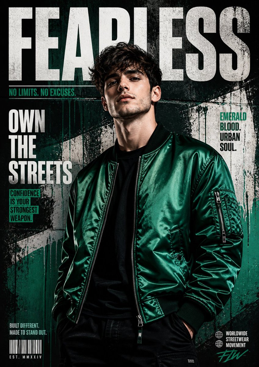 Emerald Street Fashion Poster — example output
