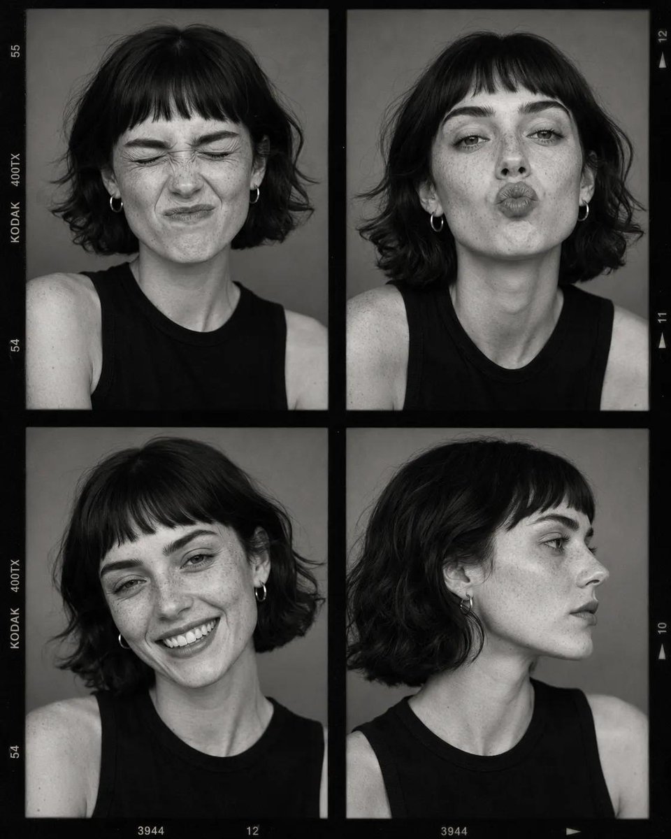 Fashion Casting Contact Sheet — example output