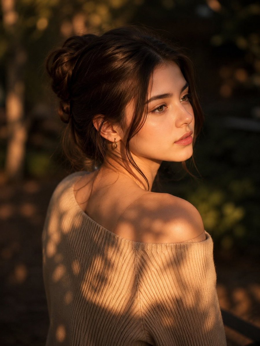 High Angle Cinematic Portrait — example output