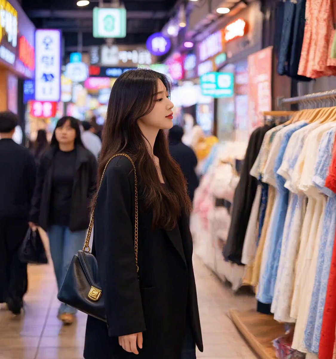 Korean Market Fashion Shopping Sequence — example output