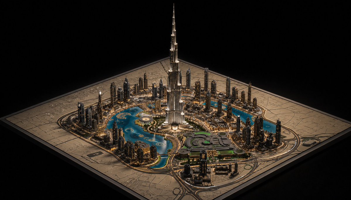 Luxury Miniature Dubai City Model — example output