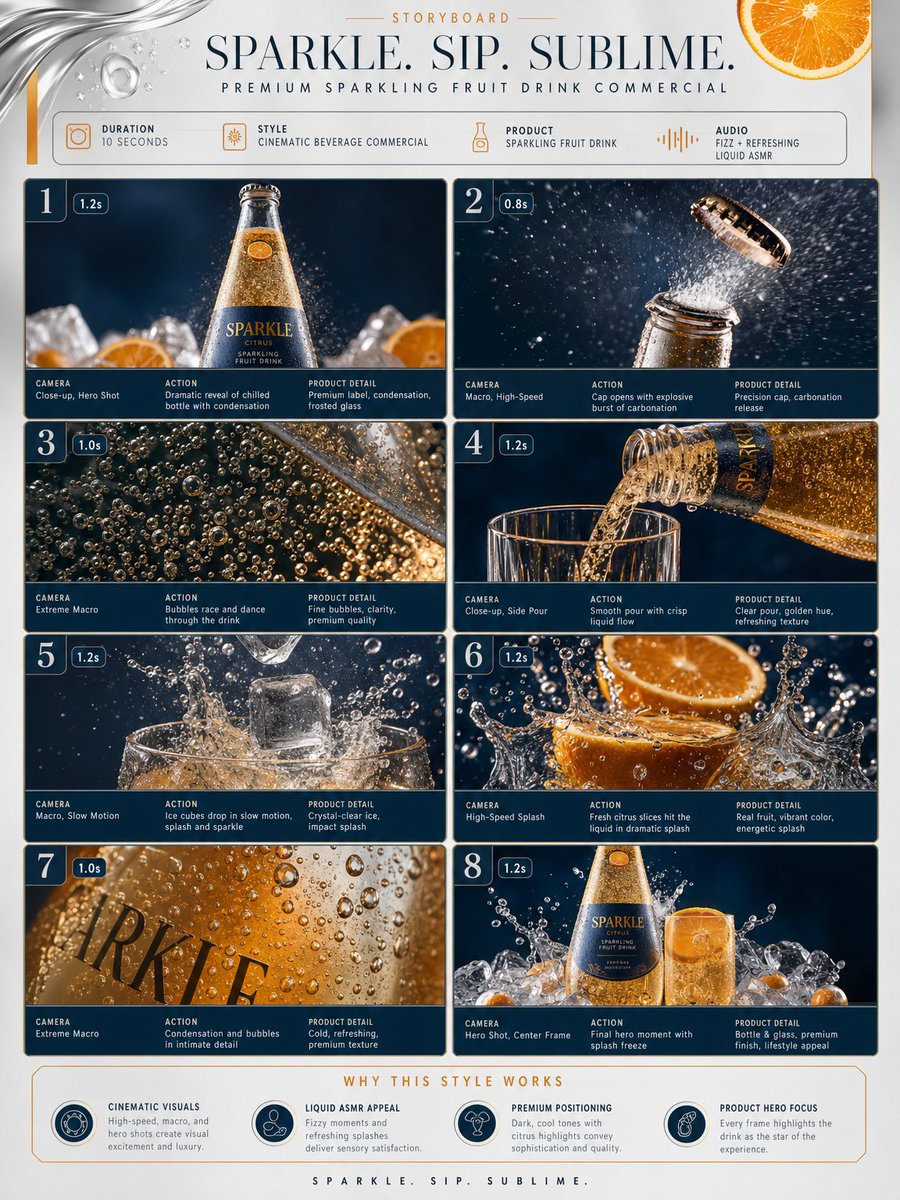 Sparkling Drink Storyboard — example output