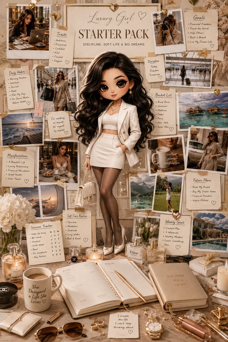 Luxury Starter Pack Vision Board — example output