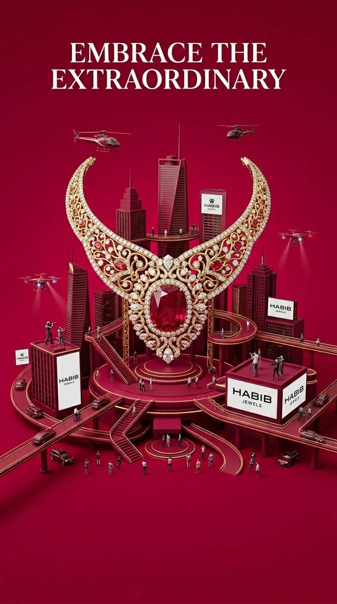 Miniature City Diamond Necklace Ad — example output