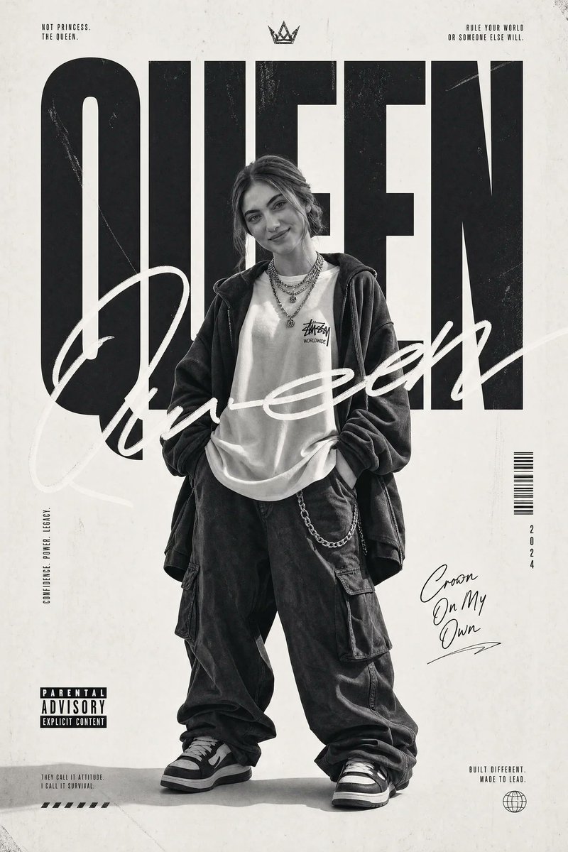 Monochrome Streetwear Editorial — example output