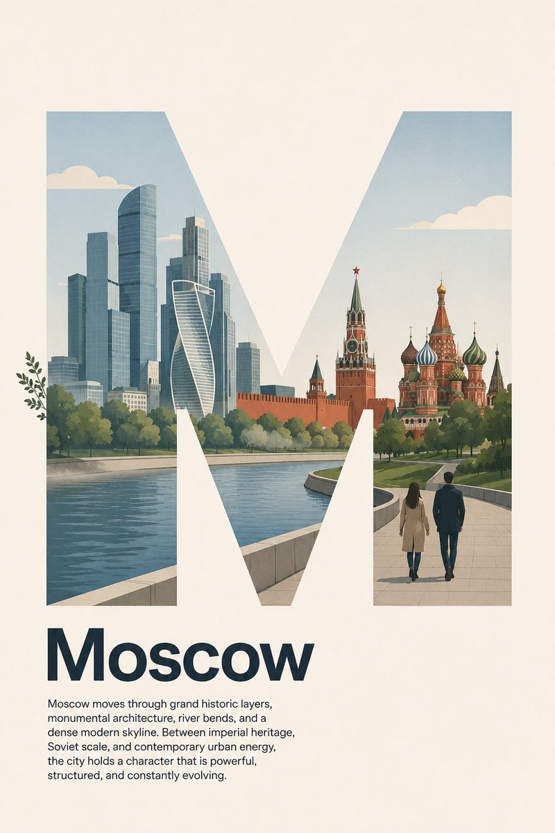 Moscow Swiss Editorial Poster — example output