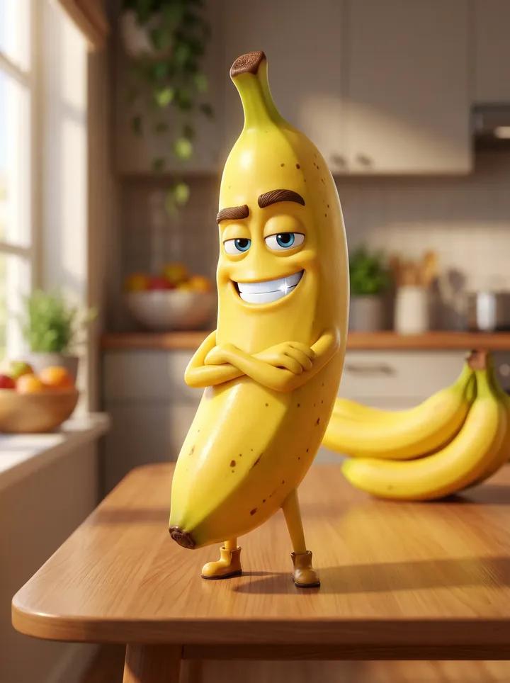 Banana Hero Character — example output