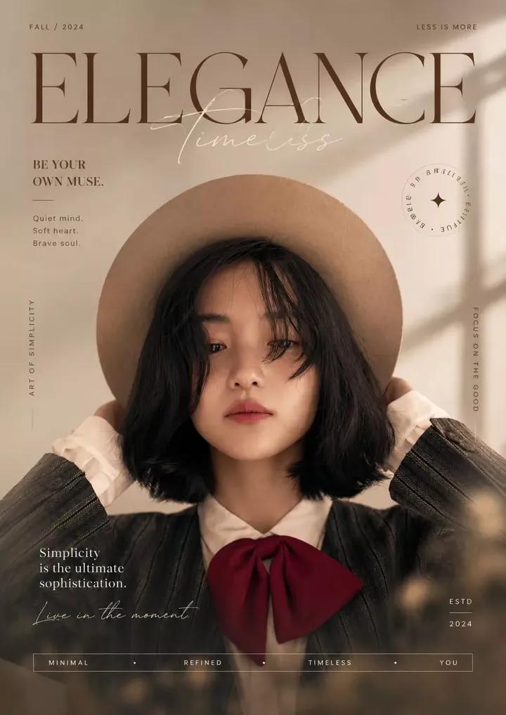 Soft Aesthetic Fashion Magazine Cover — example output