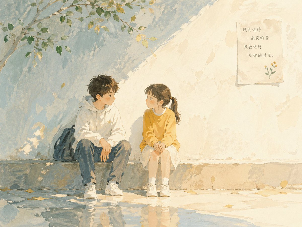 Soft Poetic Children's Book Illustration With Watercolor ... — example output