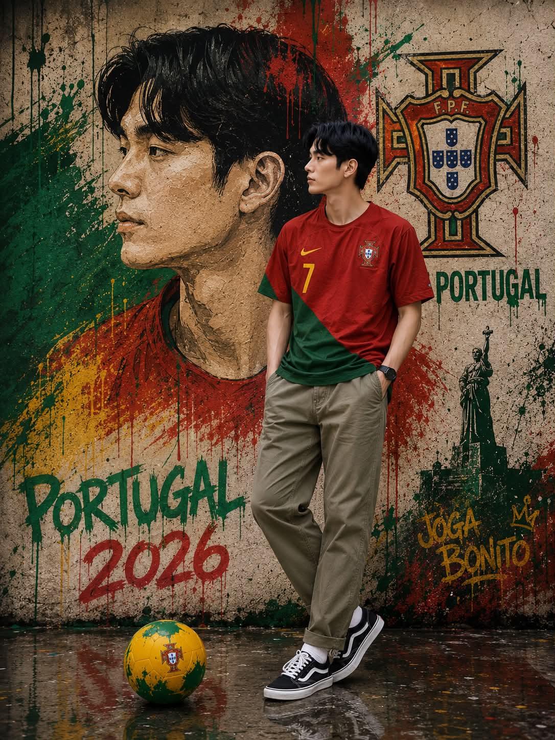 South Korea Graffiti Street Art Portrait — example output