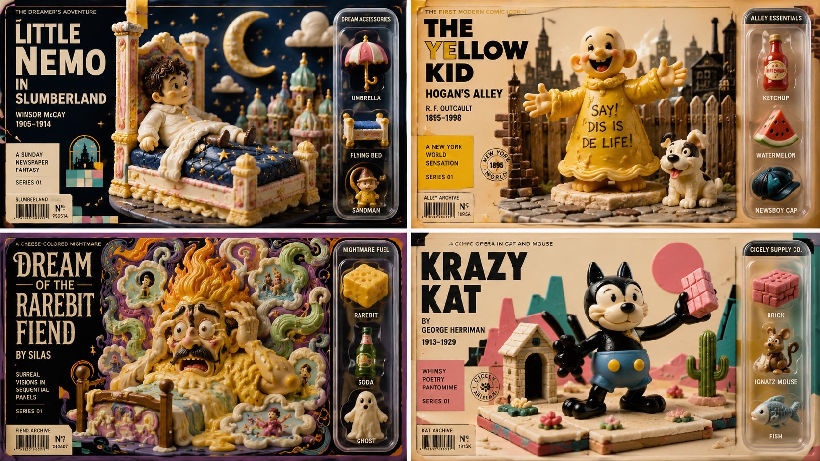 Collectible Toy Packaging Grid — example output