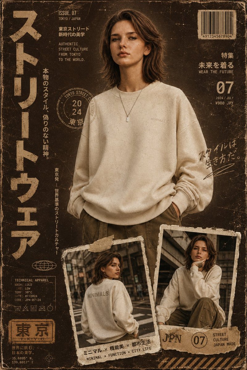 Streetwear Magazine Cover Portrait — example output