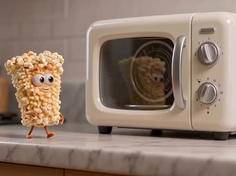Popcorn Kernel Microwave Animation — example output