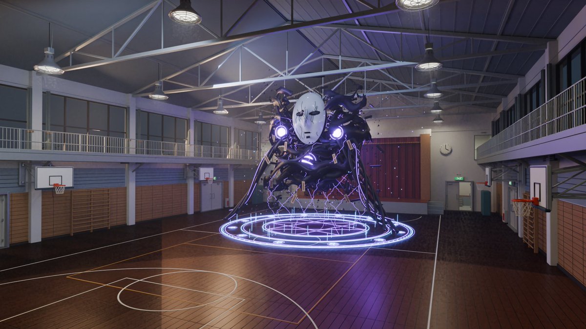 3D School Gym Boss Arena — example output
