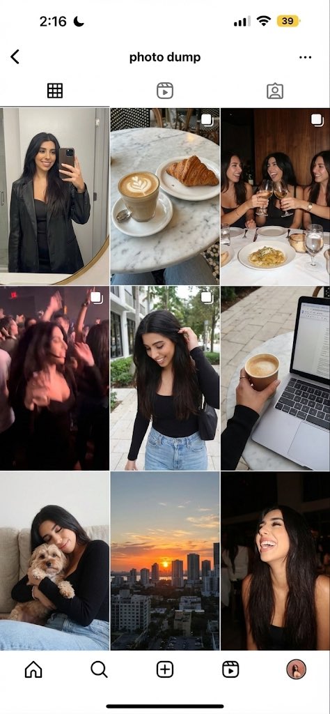9-image Instagram-style weekend photo dump — example output