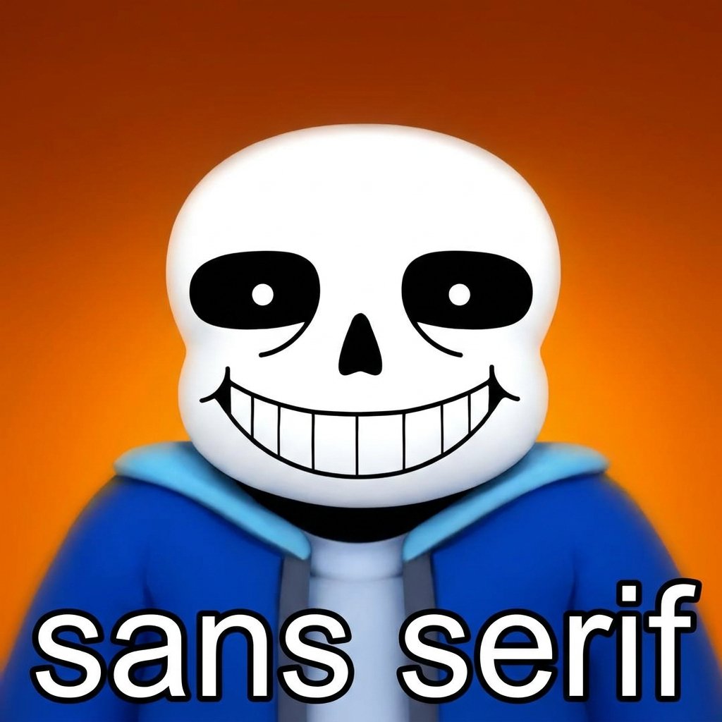 Absurd Sans Serif Meme — example output