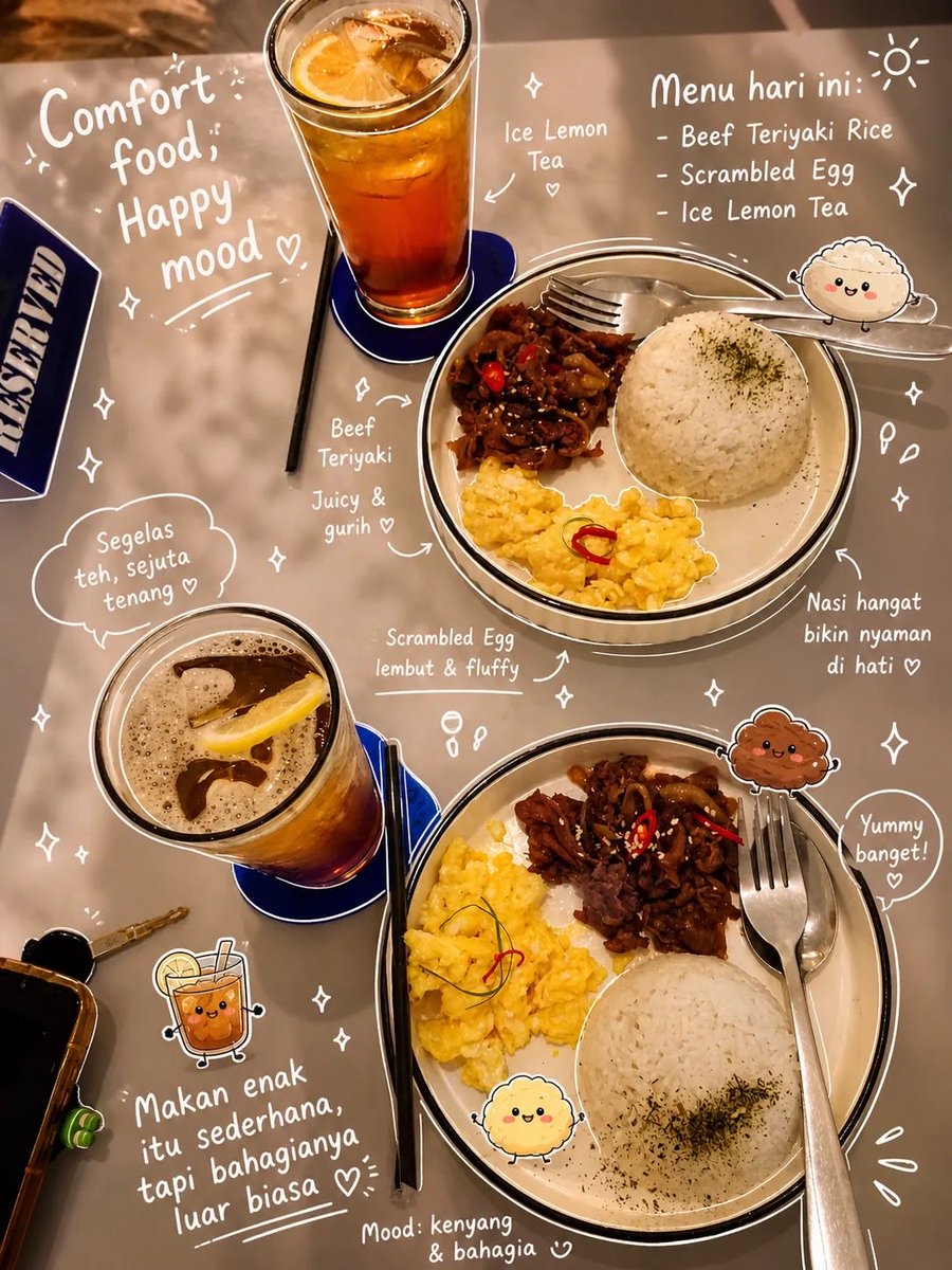 Aesthetic Food Photography with Doodles — example output