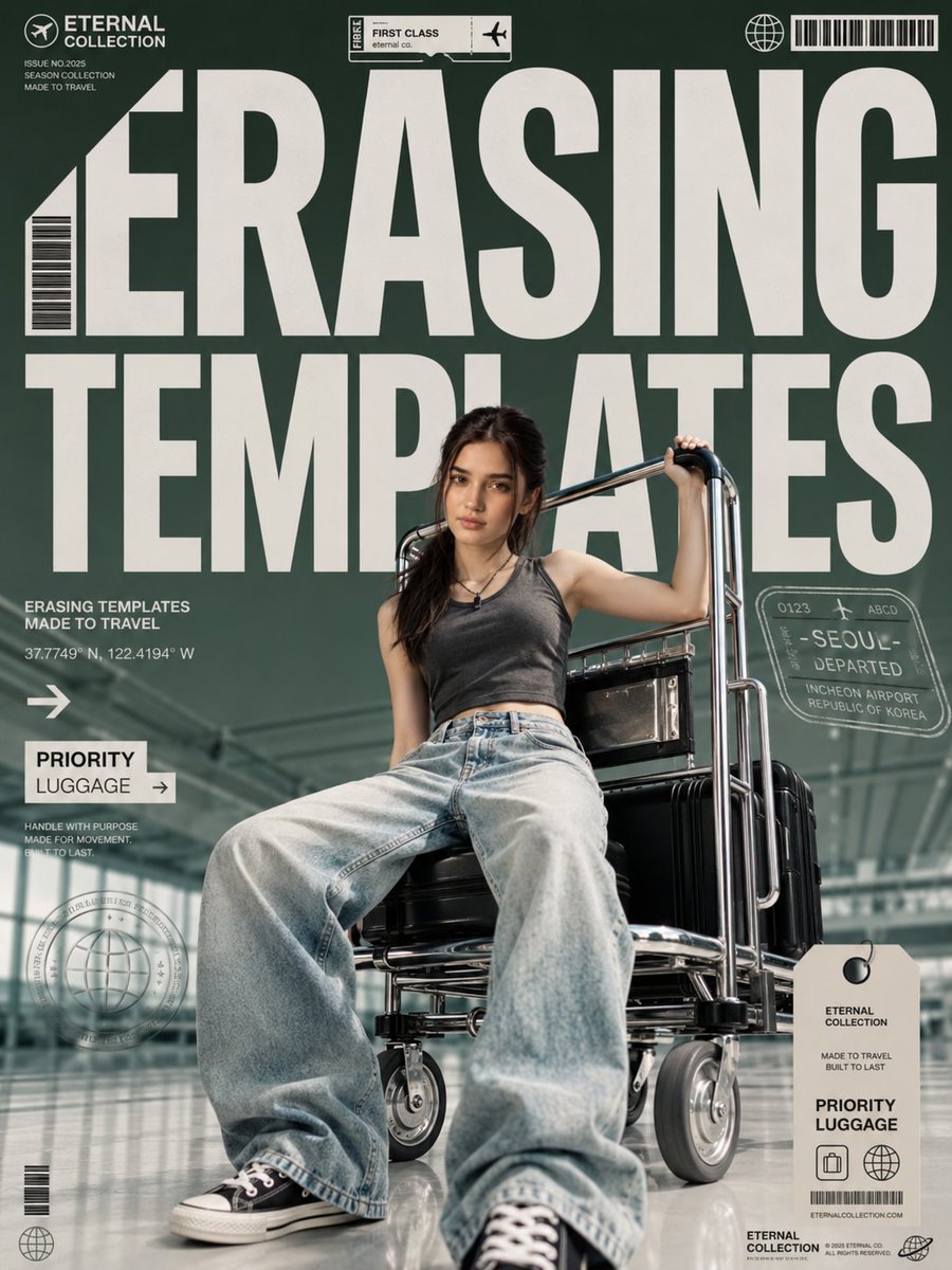 Airport Fashion Magazine Cover — example output