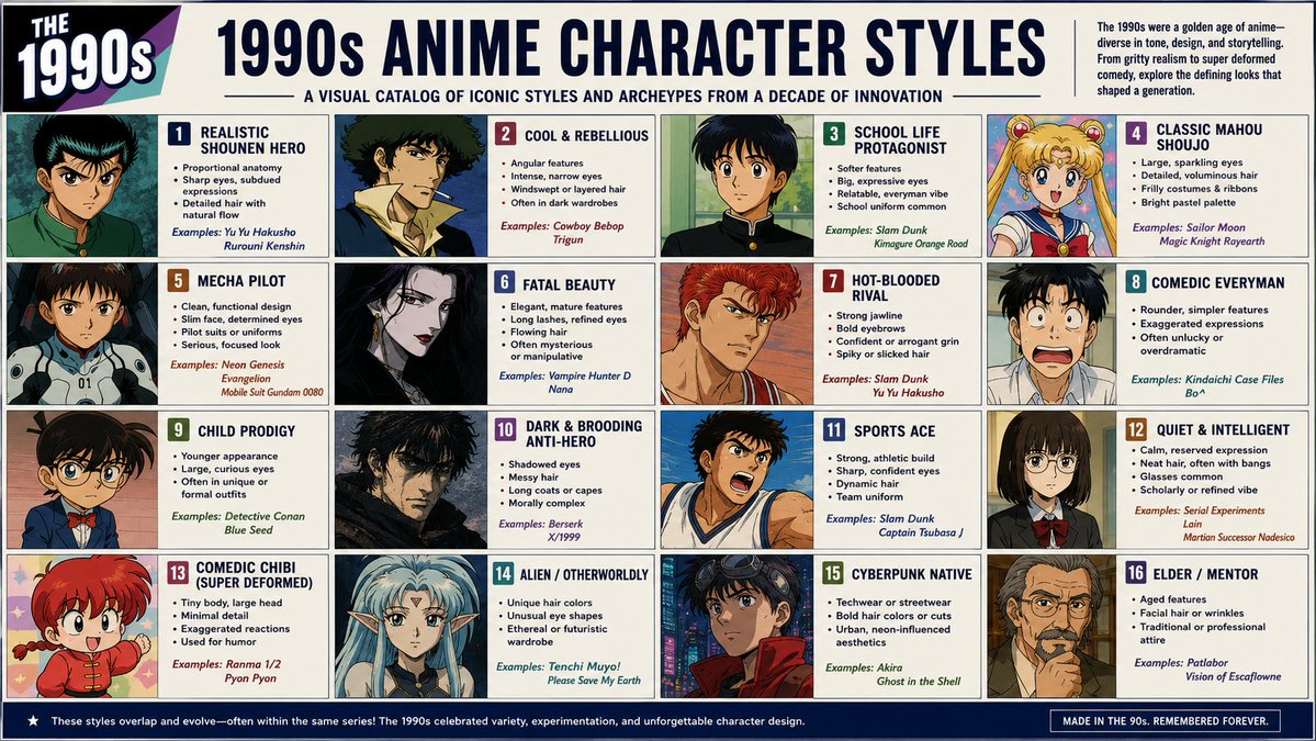 Anime Style Infographic Catalog — example output