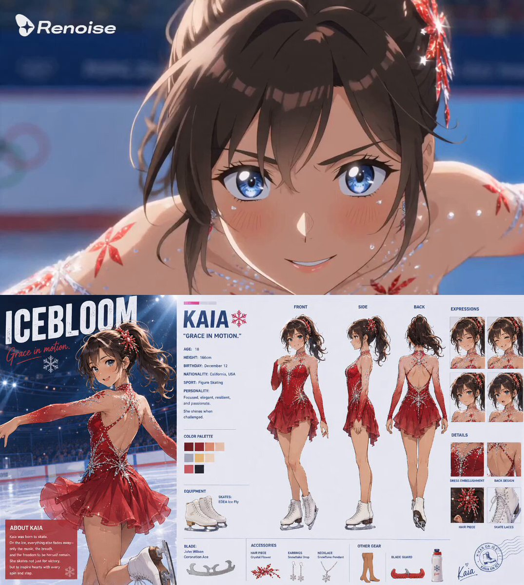 Anime Figure Skater Video Prompt — example output