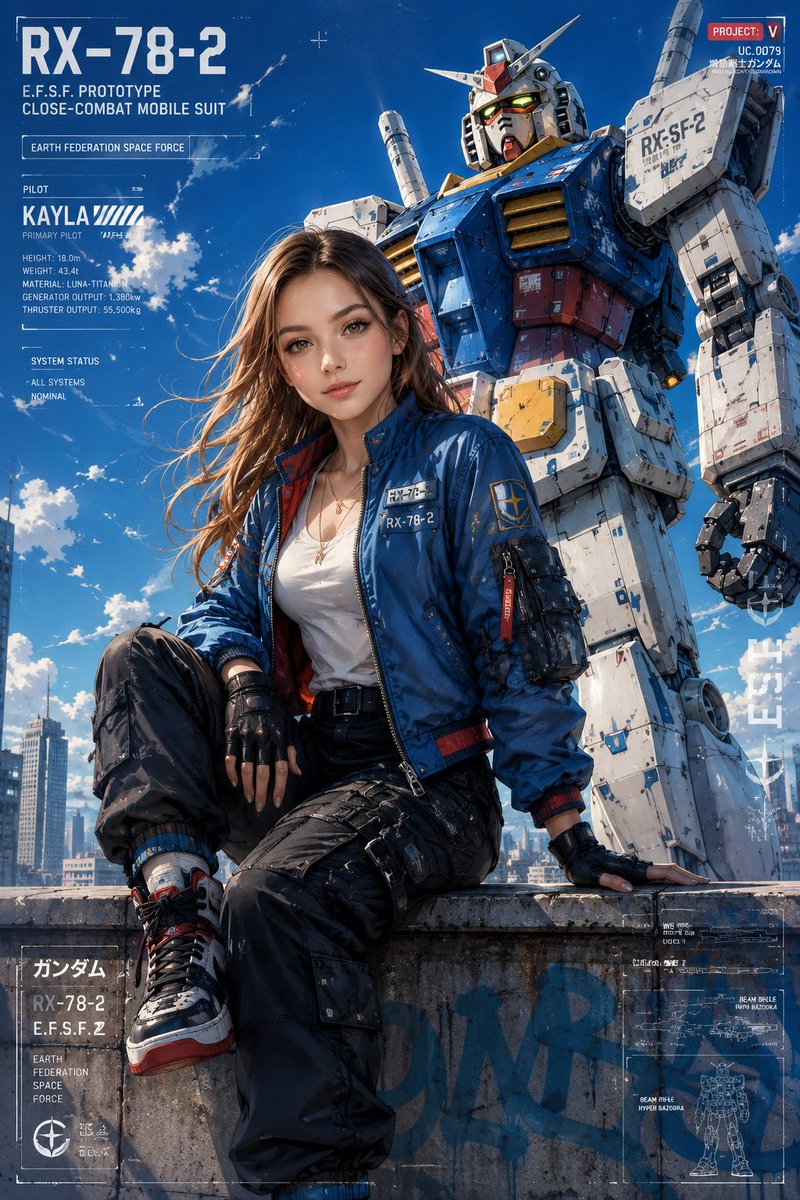 Anime Style Mecha Fashion Editorial — example output