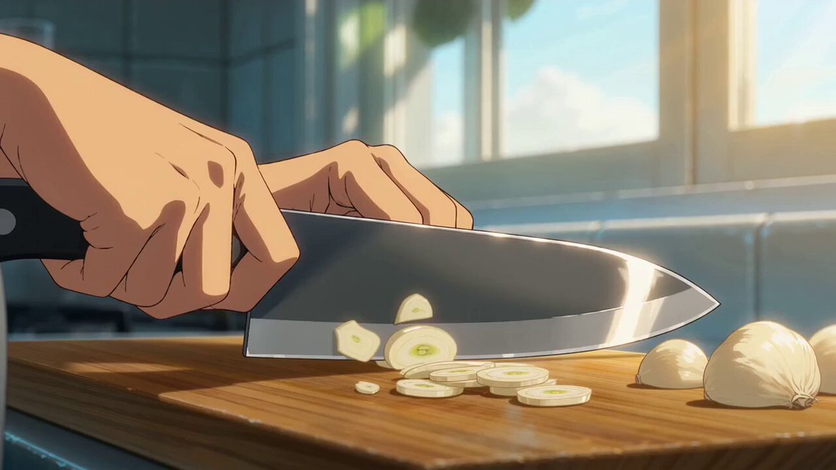 Cinematic Anime Pasta Cooking Sequence — example output