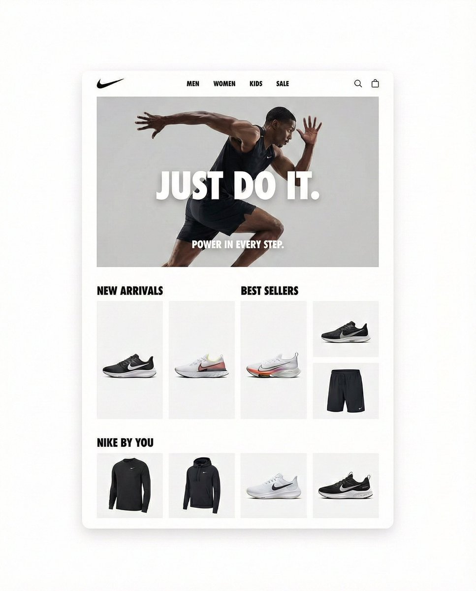 Apple Style Website Design for Nike — example output