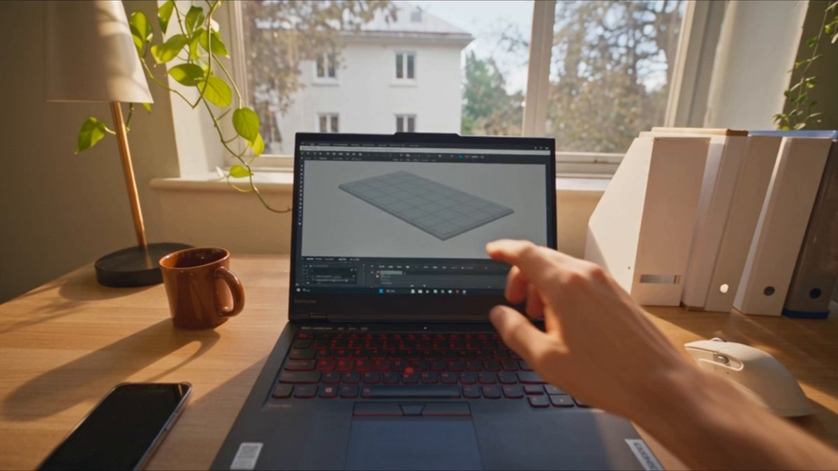 Laptop Portal to Tropical Garden AR — example output