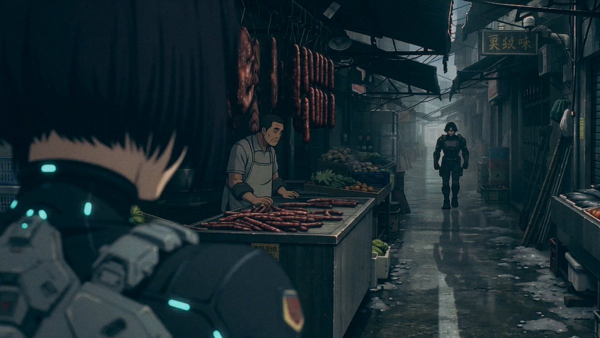 Asian Market Battle Action Anime — example output