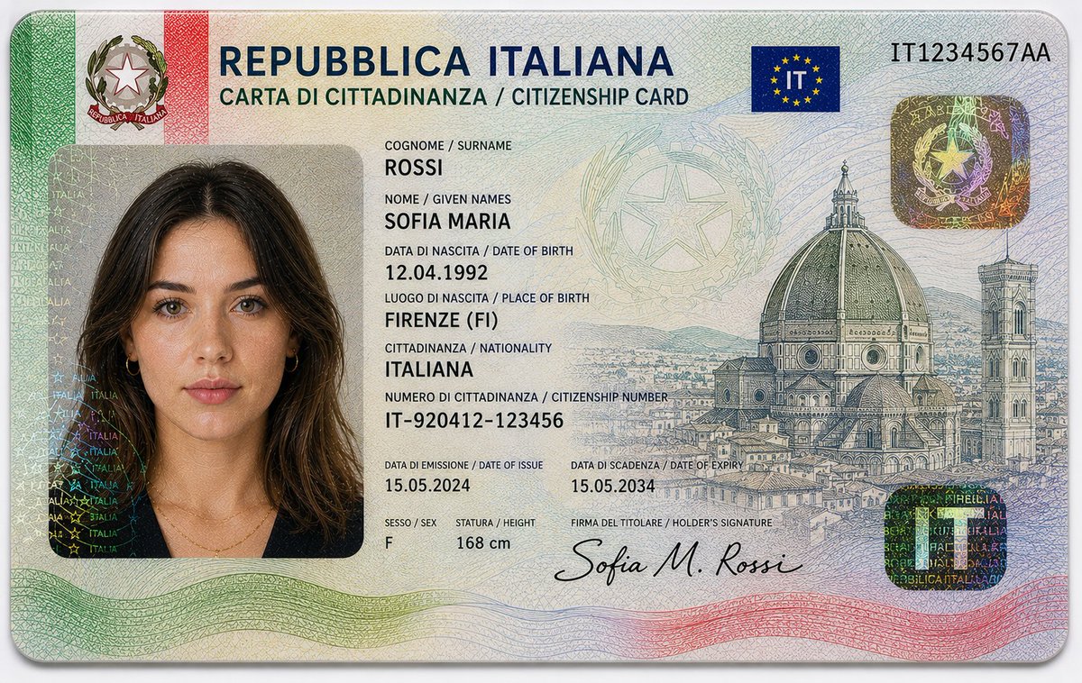 Realistic Identity Card Macro Photography — example output