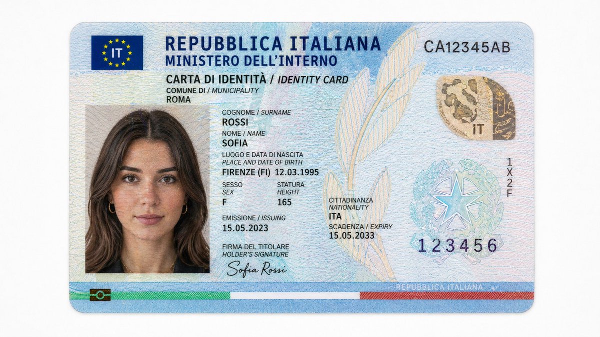 Canadian Citizenship Card Mockup Prompt — example output