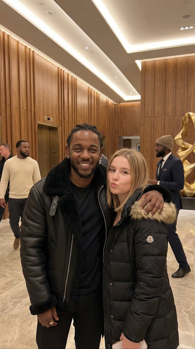 Candid Smartphone Photo of Kendrick Lamar in Hotel Lobby — example output