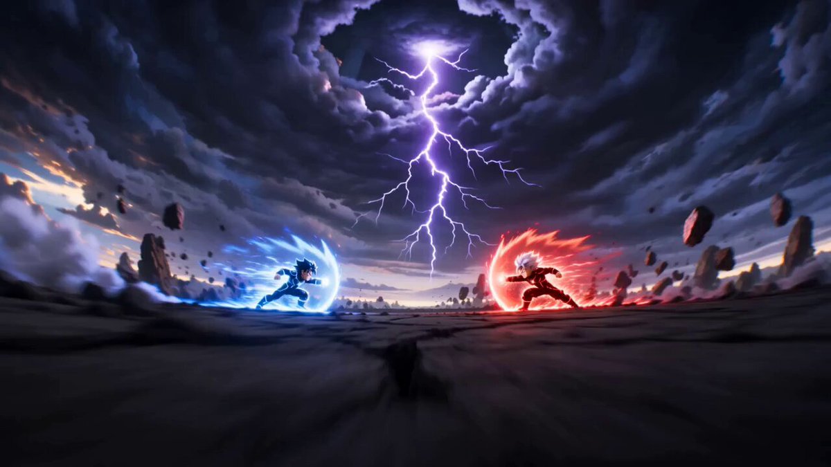Cartoon Fight Scene Animation Frame — example output