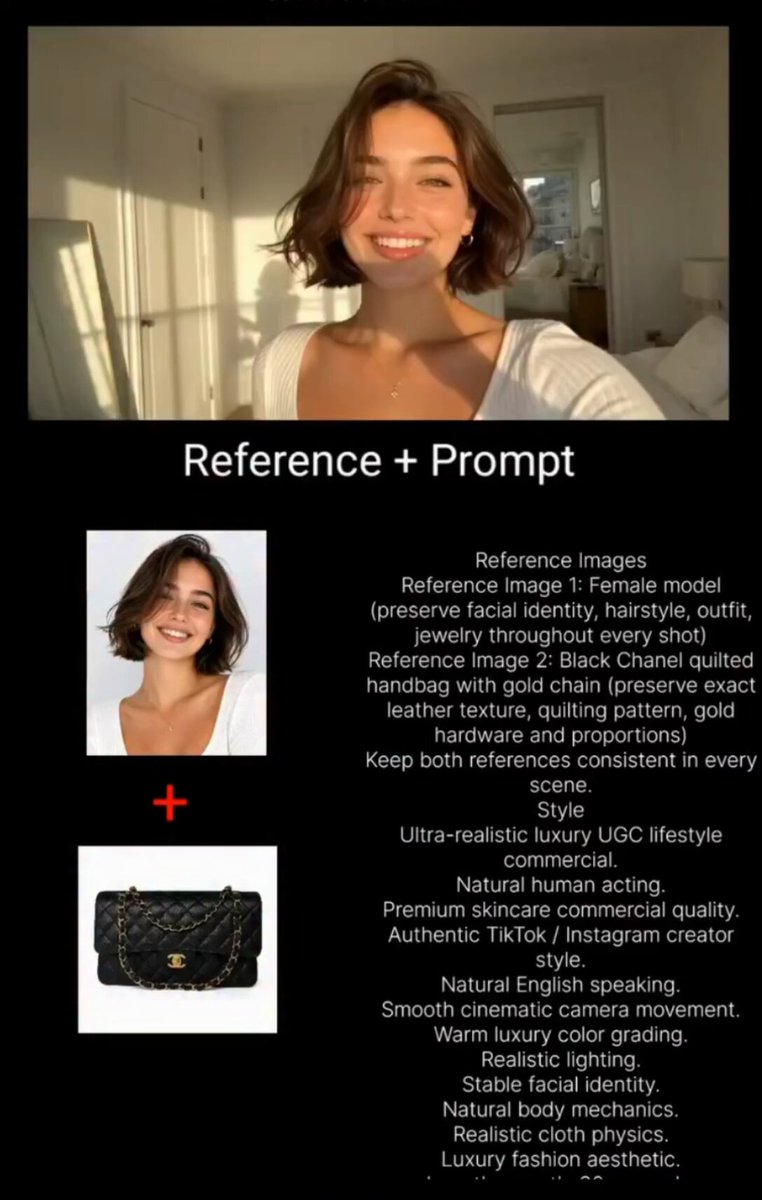 Realistic Chanel Bag Luxury UGC Commercial — example output