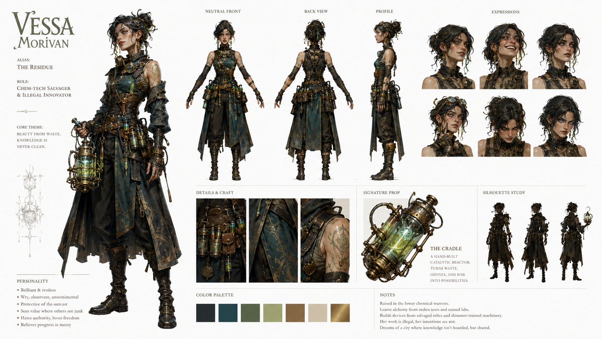 Character Identity Board Template — example output