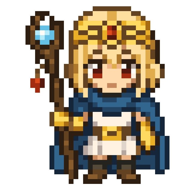 Chibi Pixel Art Fantasy Mage — example output