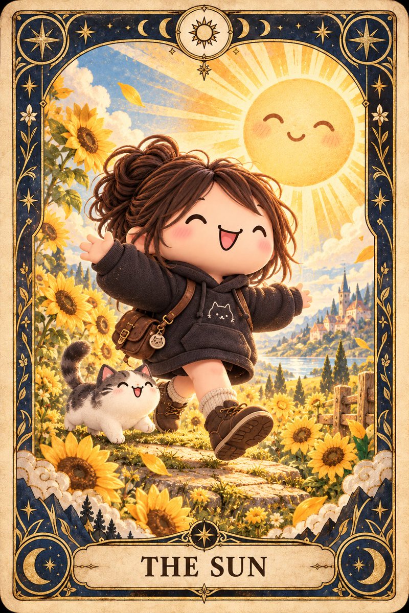 Chibi The Sun Tarot Card — example output