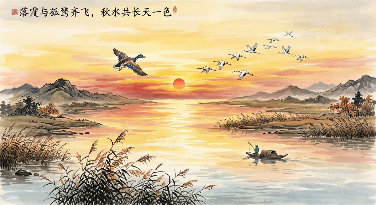Chinese poetic and crossover character prompts — example output