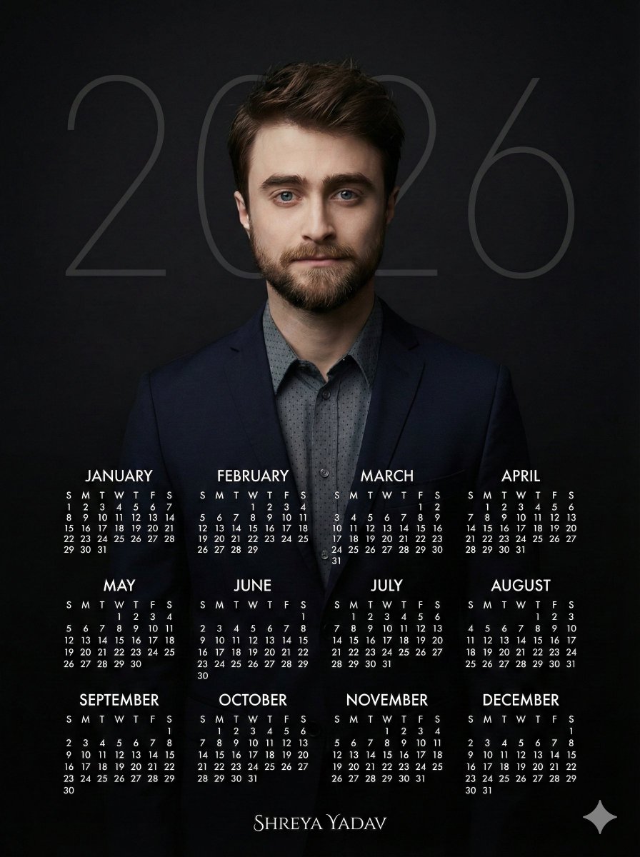 Cinematic 2026 Calendar Poster Prompt — example output