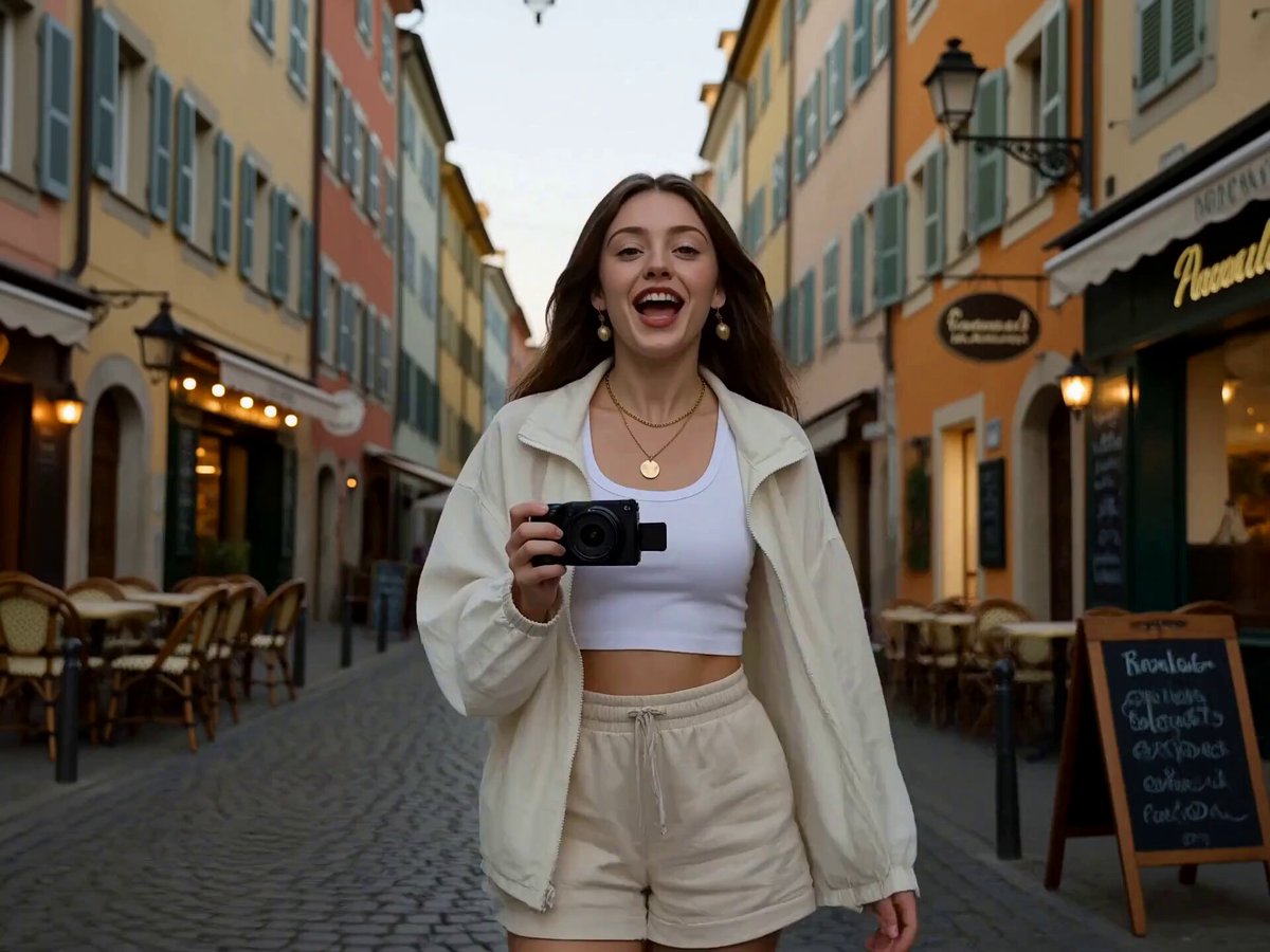 Cinematic European Old Town Travel Vlog — example output